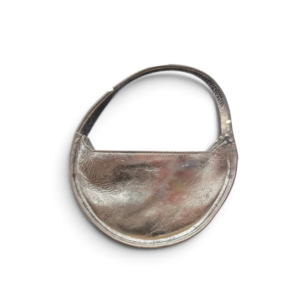 Acler Silver Baby Birch Bag Metallic Sculptural Top Handle Handbag